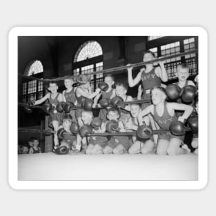 Junior Boxing, 1939. Vintage Photo Sticker